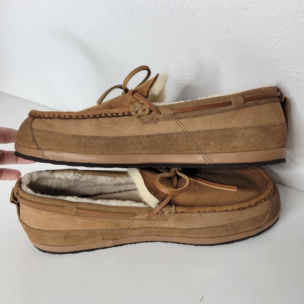 Ugg Parkdale Moc Toe Moccasin Houseshoes in Chestnut Men's Size 13 - Picture 7 of 11